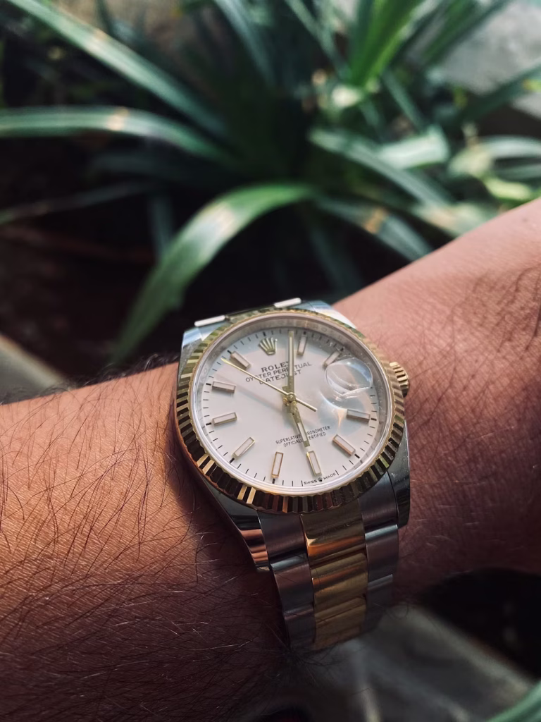 A two-tone Rolesor Datejust — photo by Yash Parashar on Unsplash